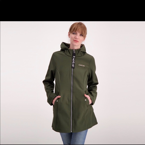 bebe Jackets & Blazers - Bebe Sport Olive Soft Sheet Hood Jacket size L